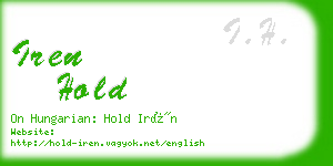 iren hold business card